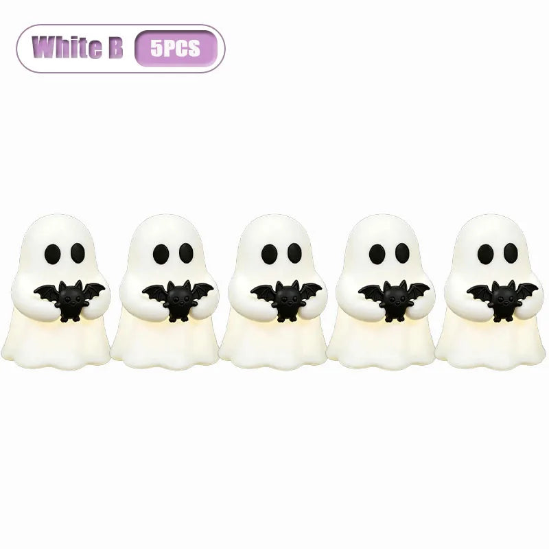 Glow-in-the-Dark Mini Ghost Figurine for Halloween Décor