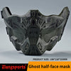 A dark gray tactical silicone half-face mask for airsoft and cosplay