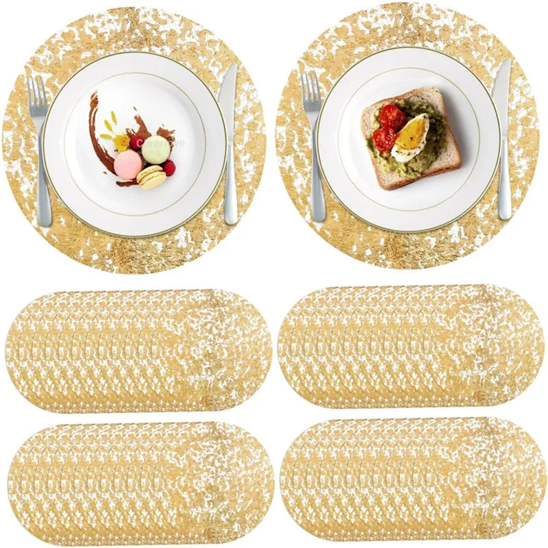 Gold Foil Disposable Placemats for Parties & Events