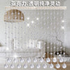 Rideau de porte en perles de cristal artificiel avec des perles en verre transparentes pendantes