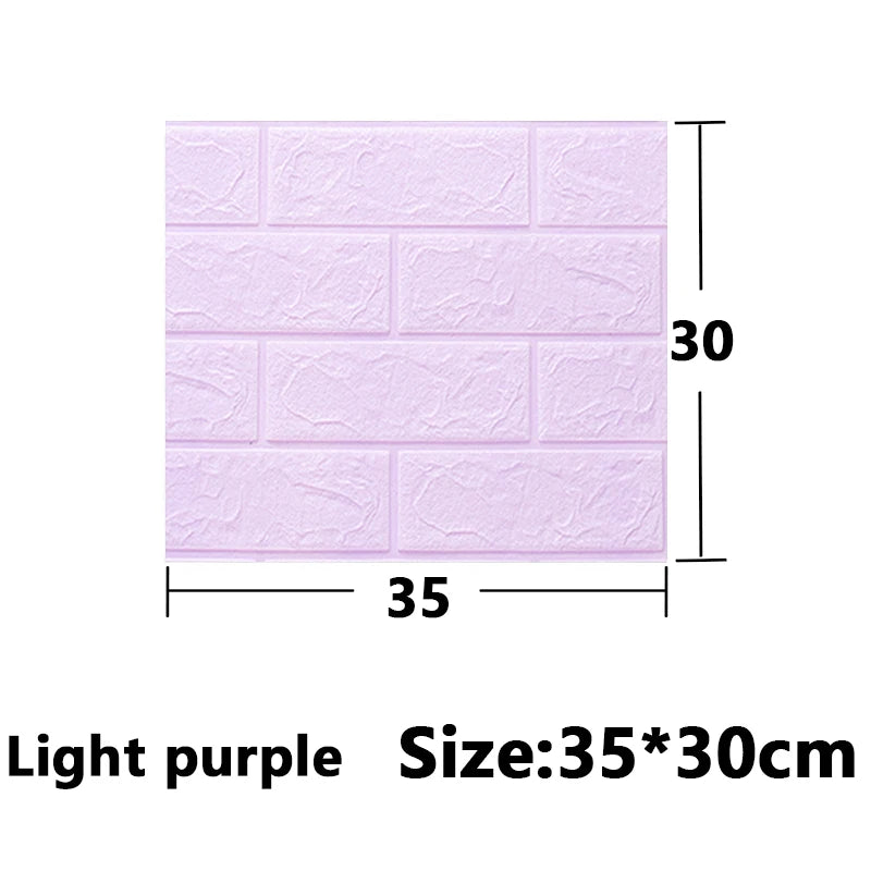 Light purple 3D foam wall panel measuring 35 by 30 centimeters.