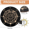 A black wooden divination board with a sun symbol and various yes no wait now rephrase options.