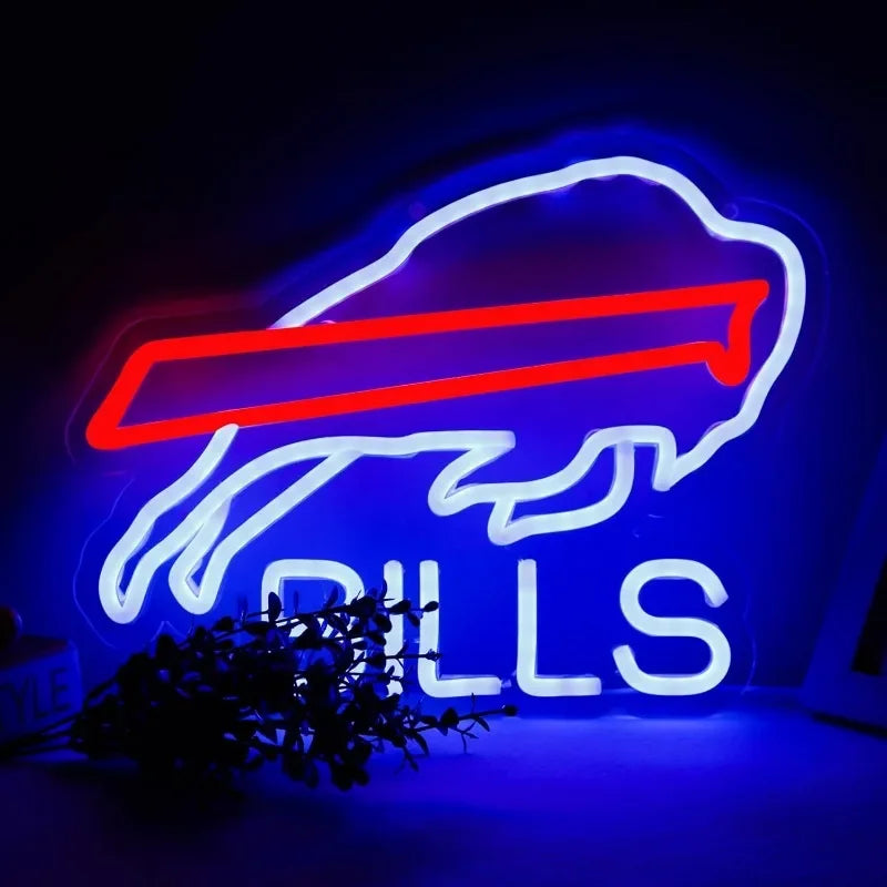 Football Neon Sign LED Wall Light for Fan Rooms and Bars