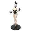 Anime-style mechanic girl collectible figure with white hair, black outfit, and rabbit ears.