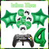 Green Video Game Birthday Party Supplies Kit with Gamepad Balloons