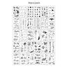 A collection of 30 sheets of realistic black butterfly temporary tattoos.