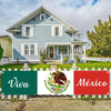 Banner with the flag of Mexico and the word Viva