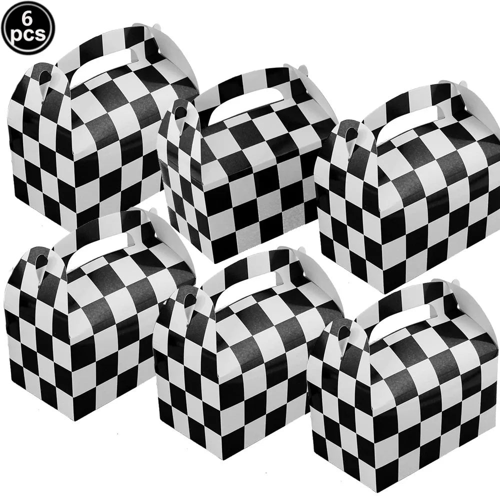 Checkered Racing Flag Toothpicks for Cupcakes & Party Decor