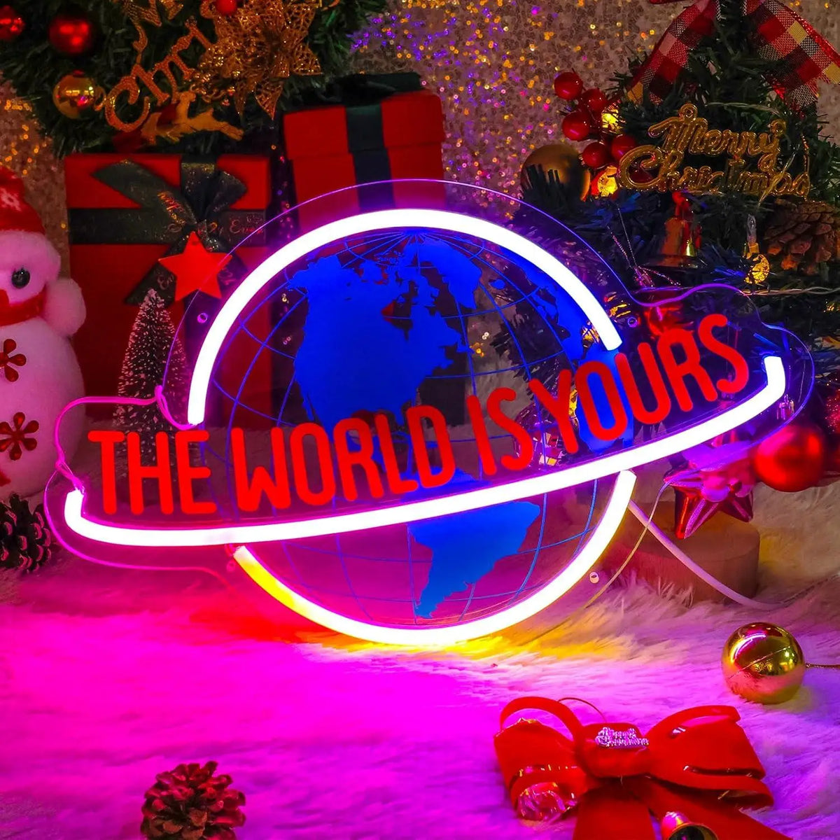 The World Is Yours LED Neon Sign for Wall Decor