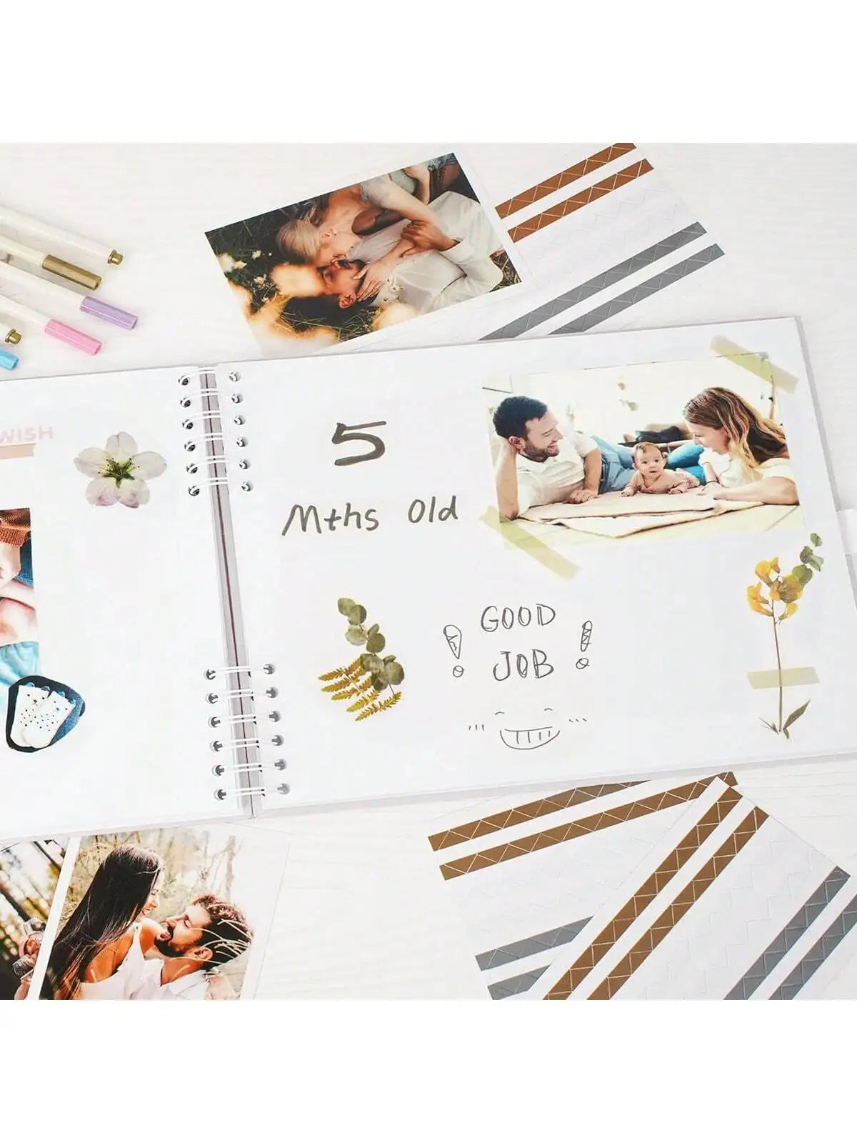 Large 40-Page Scrapbook Album for Photos and DIY Crafting