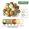 A kit of 37 metallic pearl balloons in various shades of gold, bronze, and green, including confetti accents.