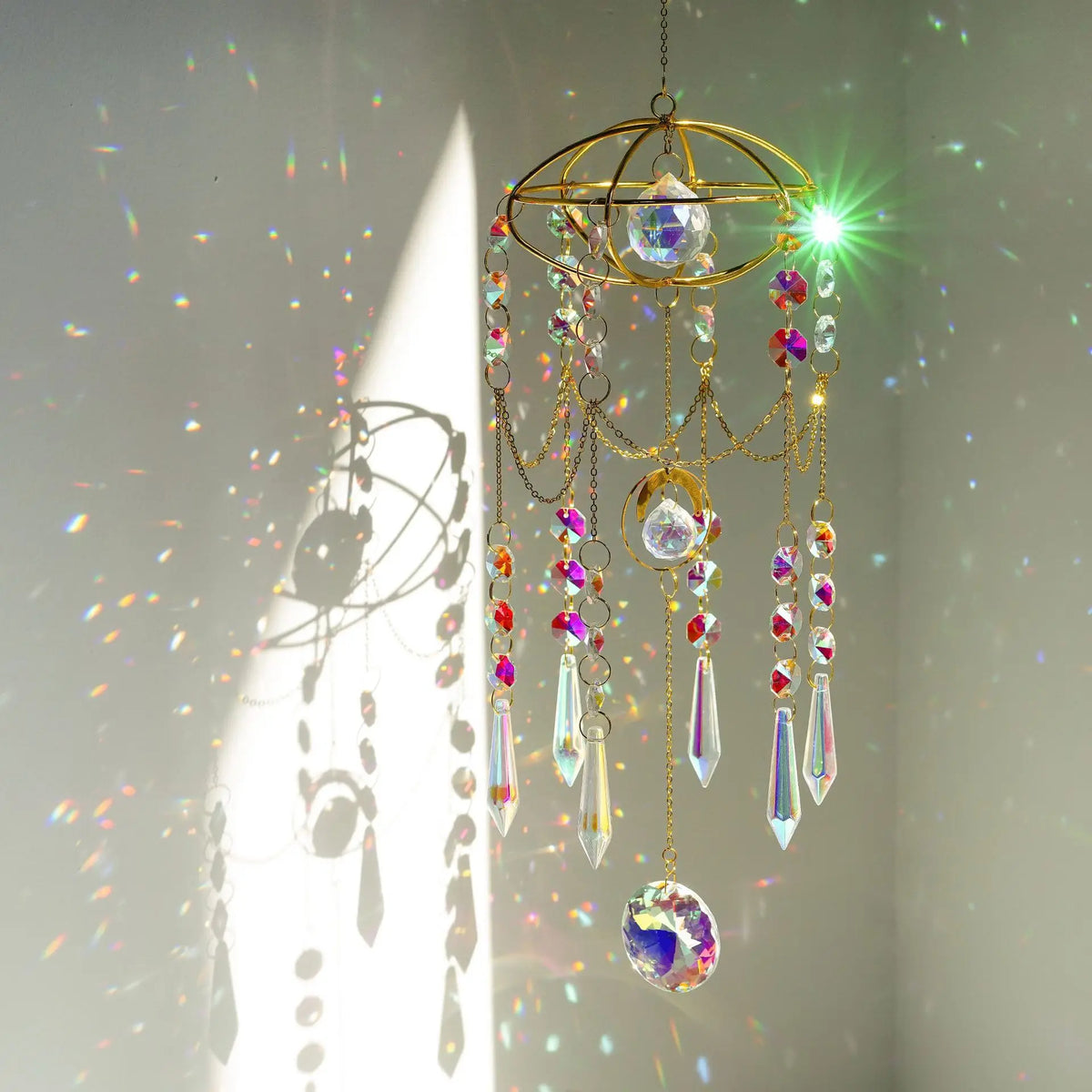 Crystal Prism Wind Chime Garland