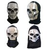 Realistic horror ghost skull latex mask in black and white