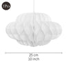White honeycomb ball chandelier light fixture with a hanging cord