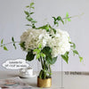 Lifelike Latex Hydrangea Stems for Weddings & Home Decor (Set of 4)