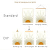 Instructions showing how to hang an art print in standard and DIY methods