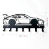 Industrial Wall-Mounted Key Holder with 7 Metal Hooks