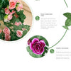 Silk Rose Hanging Vine - Faux Flower Garland for Home Décor
