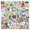 A collage of cute pink graffiti stickers featuring various designs and accessories.