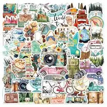 A collage of cute pink graffiti stickers featuring various designs and accessories.