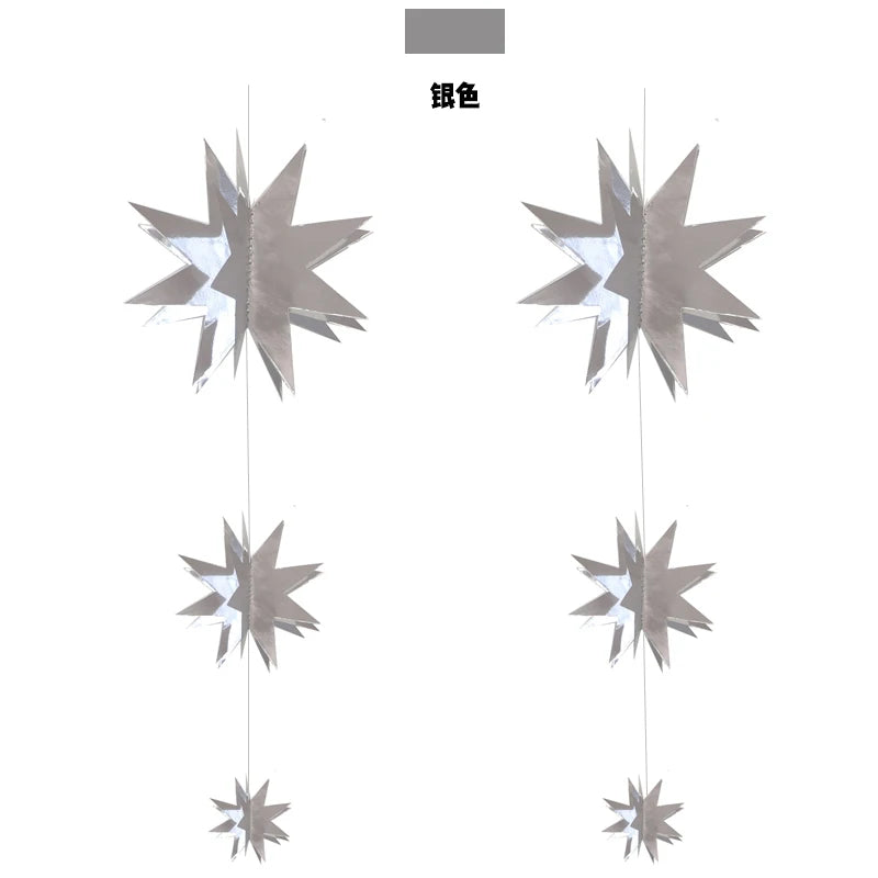 Gold Twinkle Star Paper Garlands