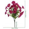 A bouquet of artificial silk cloth flowers in vibrant pink and magenta hues.