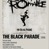 Album cover art for My Chemical Romance The Black Parade featuring a silhouette of a figure.