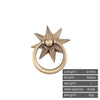 Solid Brass Star Pendant Cabinet Knob with Antique Finish