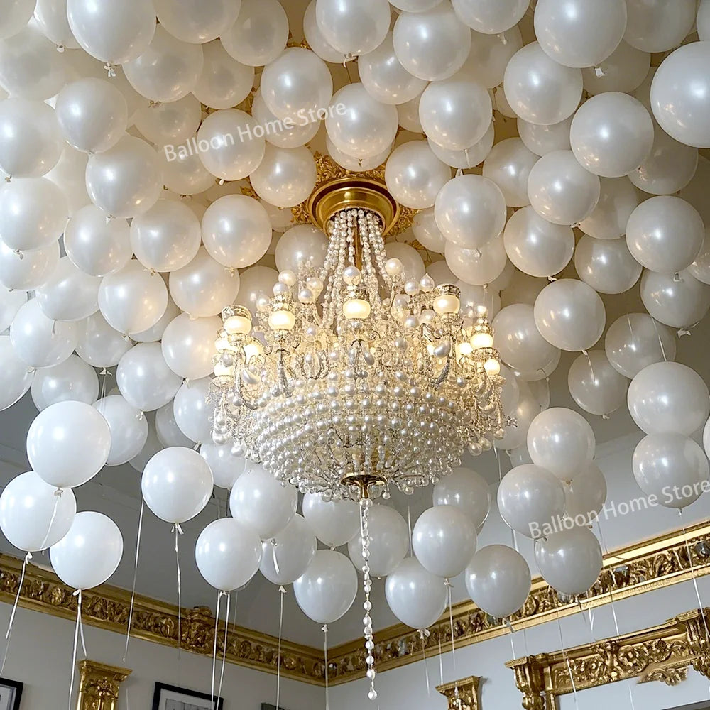 Pearl White Latex Balloons for Parties & Events