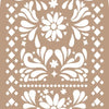A beige backdrop featuring white floral and geometric patterns suitable for events.