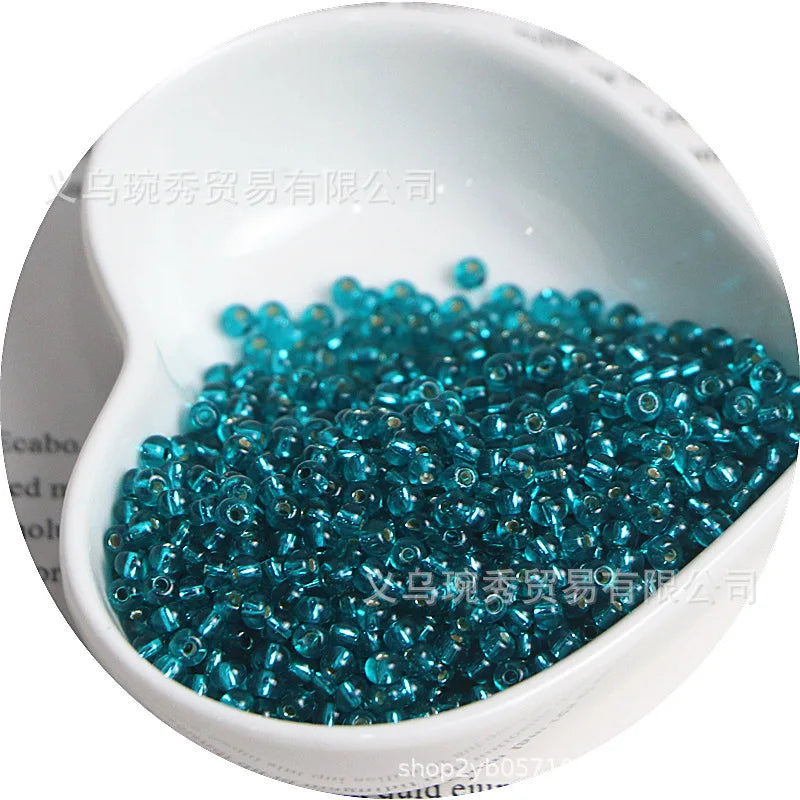 Silver Rice Glass Beads for Jewelry Making