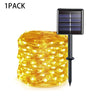 Solar-Powered Outdoor Festoon String Lights with Waterproof Garland Design