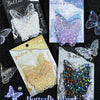 A collection of butterfly stickers featuring iridescent and metallic finishes for journaling and crafts.