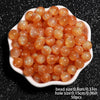 8mm Multicolor Glitter Resin Beads - 50 Pack for Jewelry Making