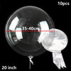 Ten clear bubble balloons, 35-40 cm in diameter, shown against a black background.