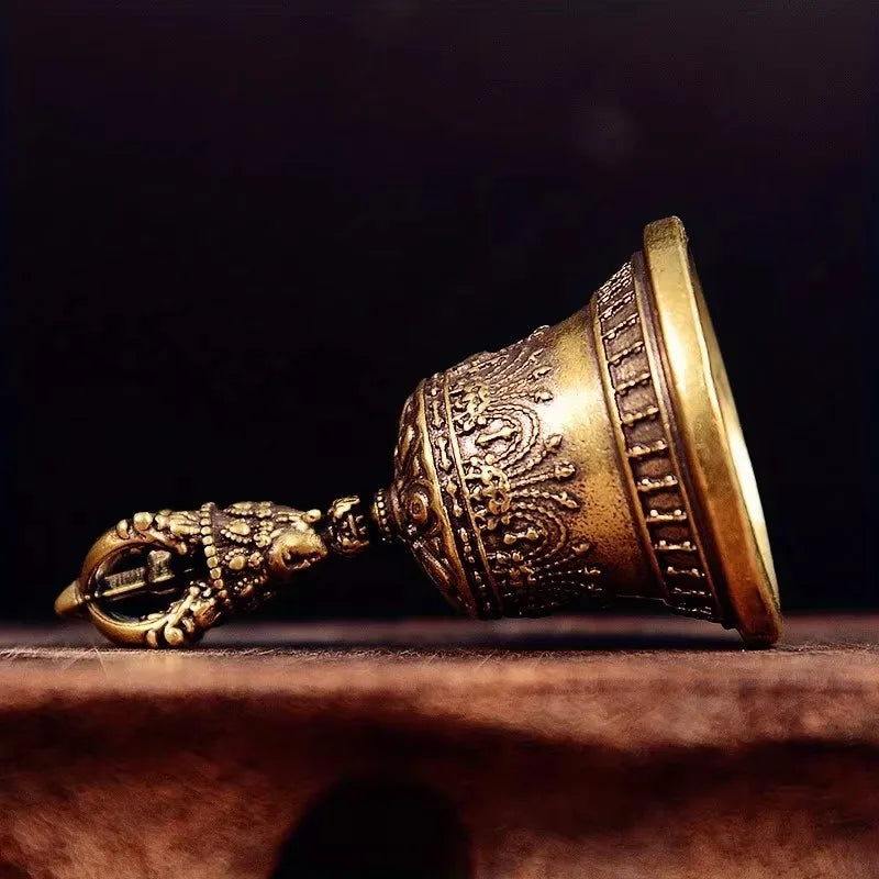 Tibetan Bronze Decorative Bell with Keychain