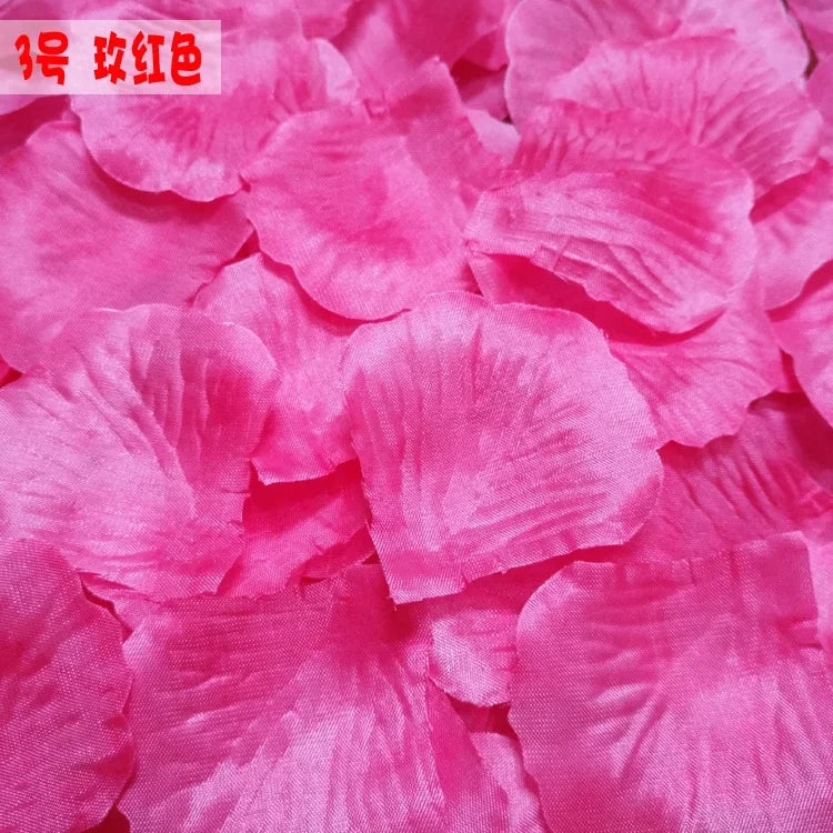 Pink silk rose petals used for weddings and events