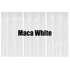 Three panels of silver metallic foil fringe curtains used as a party backdrop decor.