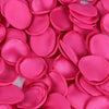A close-up of pink silk rose petals for weddings and events.