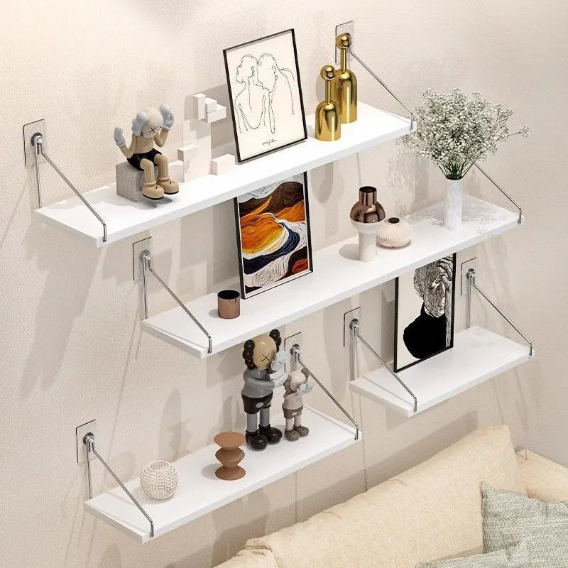 No-Drill Floating Wall Shelves for Living Room, Bedroom, and Entryway