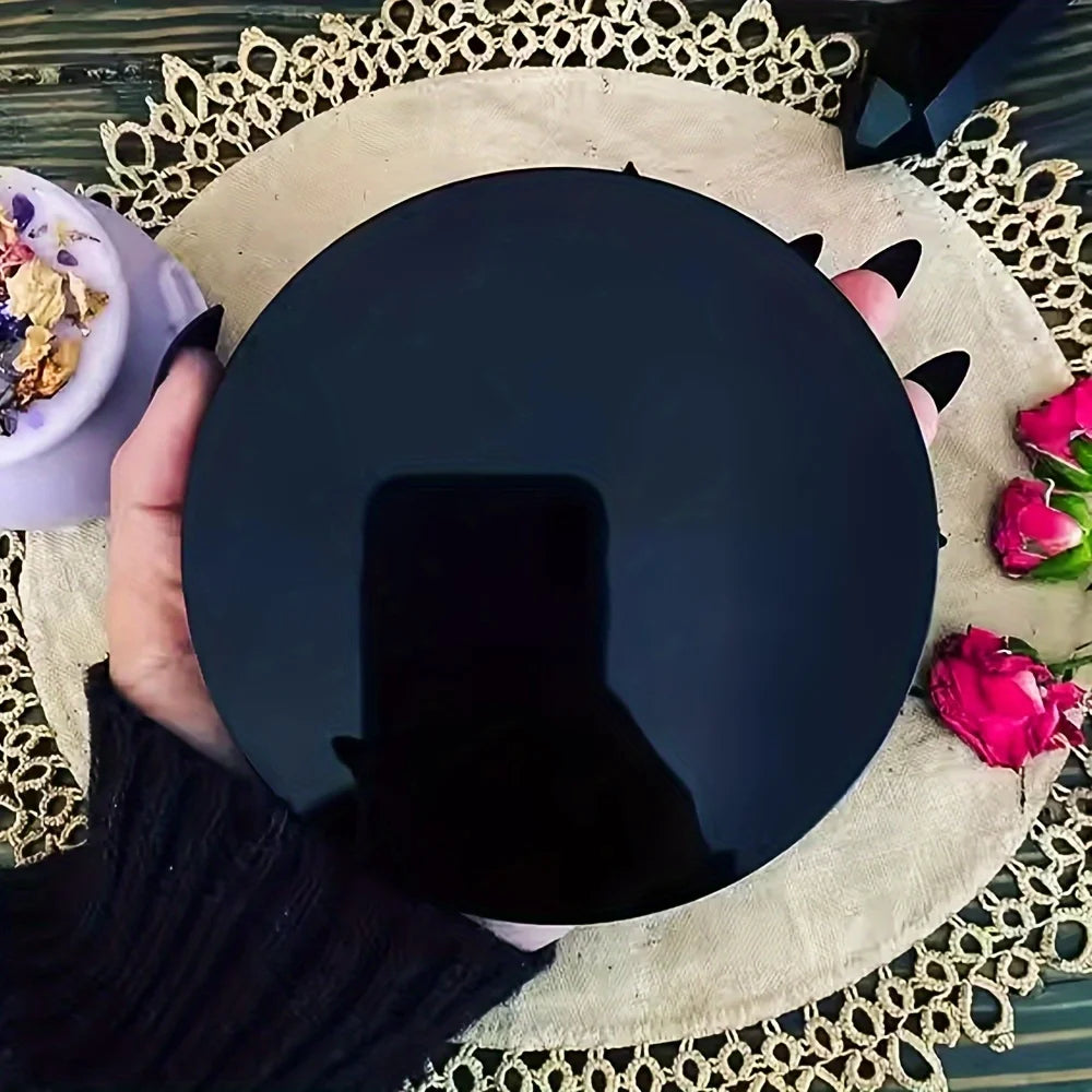 Polished Obsidian Mirror for Meditation & Crystal Displays