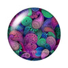 Round Leaf Pattern Flat Back Glass Cabochons for Jewelry Making