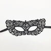 Elegant black lace half face mask for masquerade and costume parties