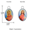 Avant et arrière d'un pendentif chrétien Saint-Michel de la Miséricorde représentant Jésus-Christ.