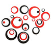 Set of 24 Gold & Silver Mirror Circle Wall Stickers