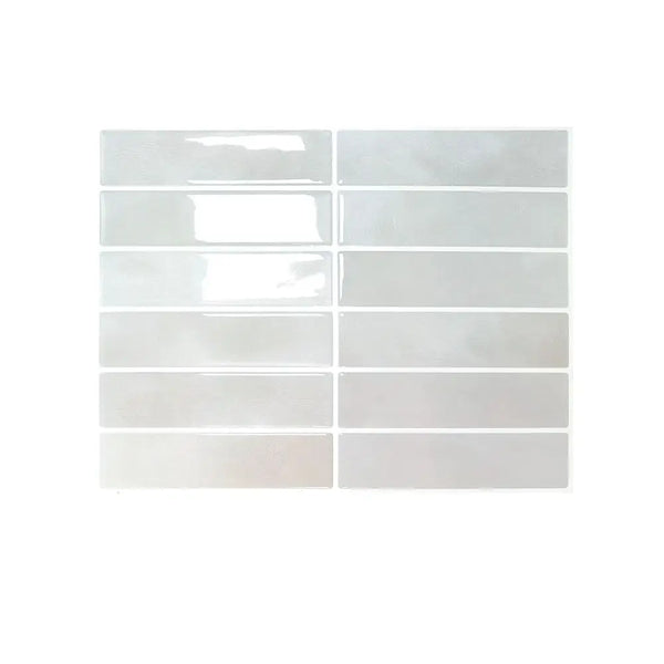 A grid of white self-adhesive tile stickers for wall decoration.