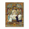 Peinture religieuse représentant la Dernière Cène avec Jésus et ses disciples.