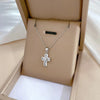 Gold Stainless Steel Crystal Cross Pendant Necklace
