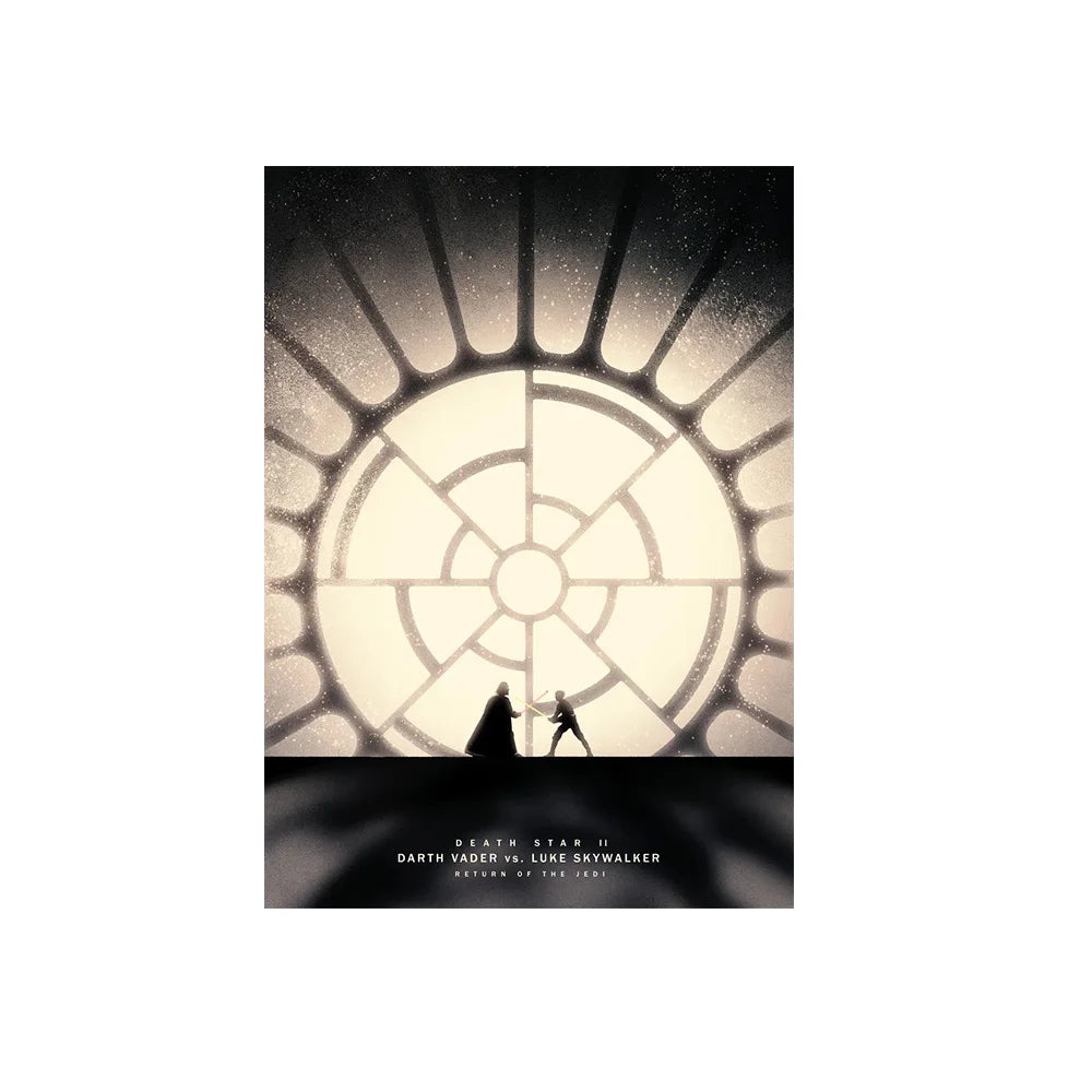 A stylized, sunburst pattern in shades of gray and beige, inspired by a Mandalorian theme.