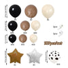 A set of 107 balloons in various colors and shapes including black, brown, and white, suitable for a Western farm theme ballo